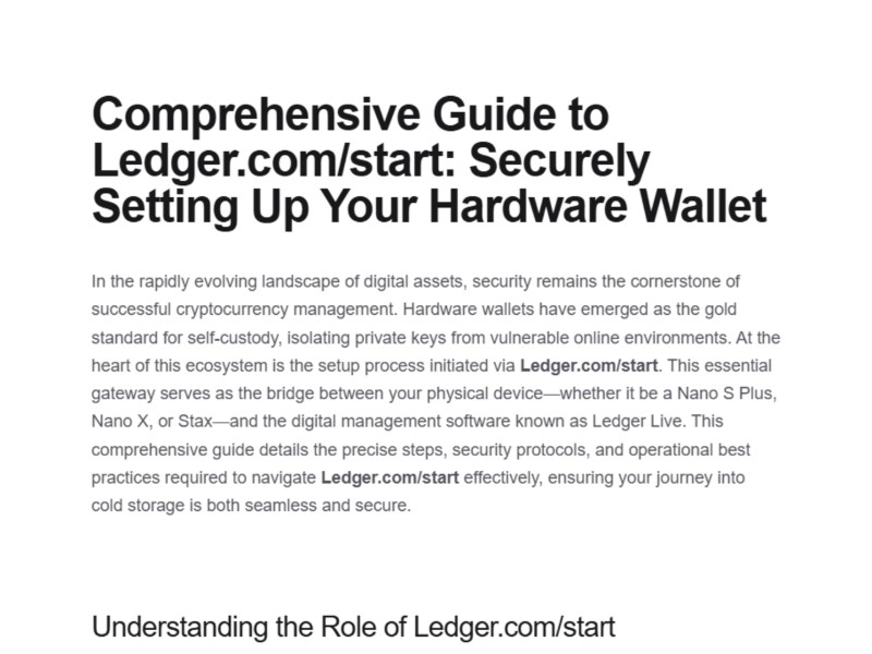 Preview for Ledger.com/Start® | Official Site | Getting Started
