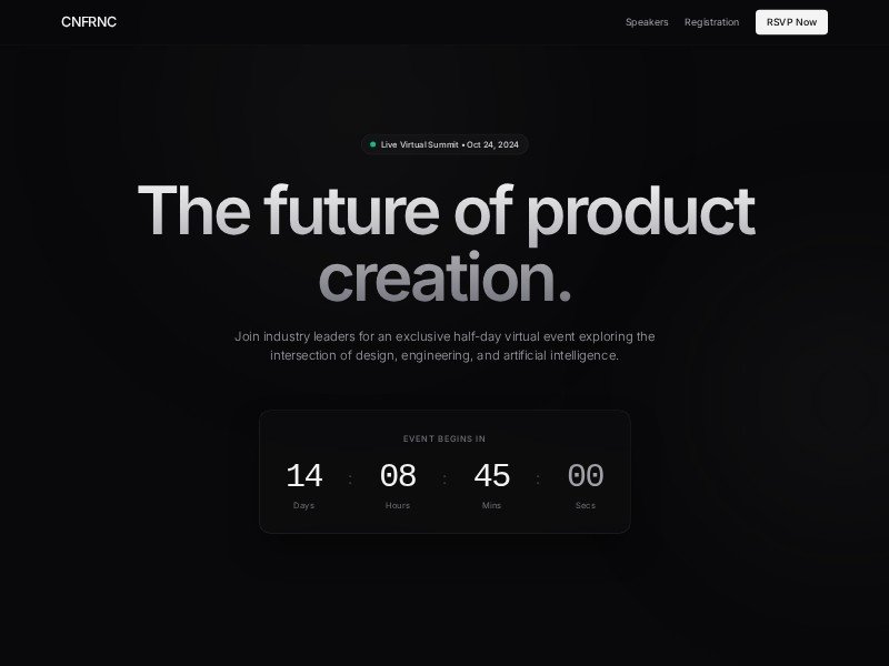 Preview for Conference Landing Page Template