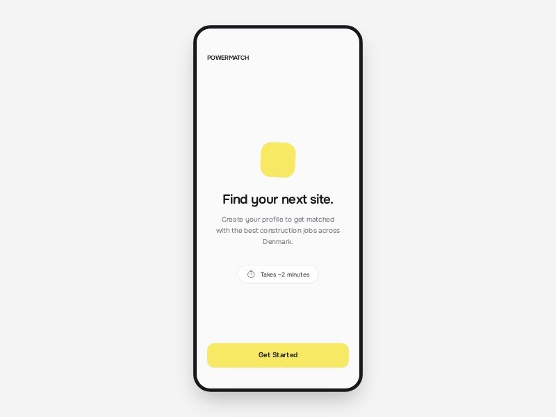 Preview for Construction Job Matching Mobile App Template