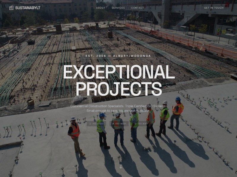 Preview for Commercial Construction Landing Page Template