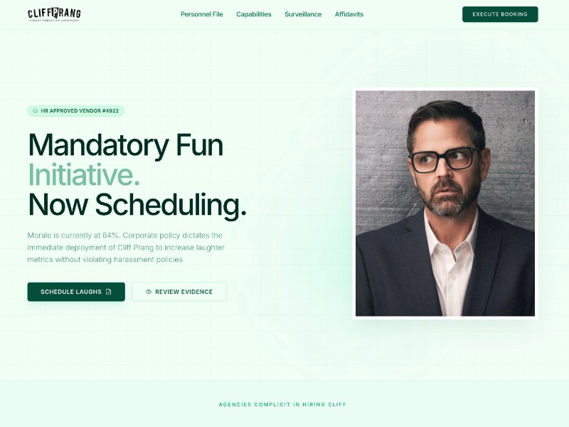 Preview for Corporate Comedy Booking Landing Page Template