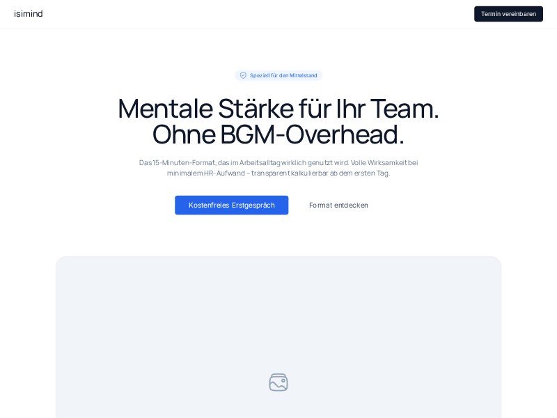 Preview for Mental Health BGM Landing Page Template