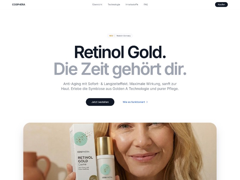 Preview for Cosmetics Product Landing Page Template