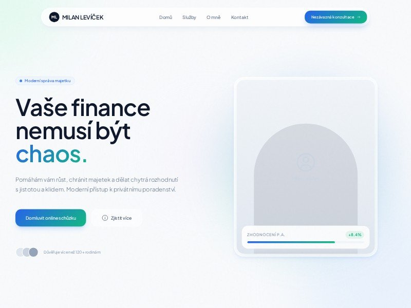Preview for Finanční Poradce Landing Page Template