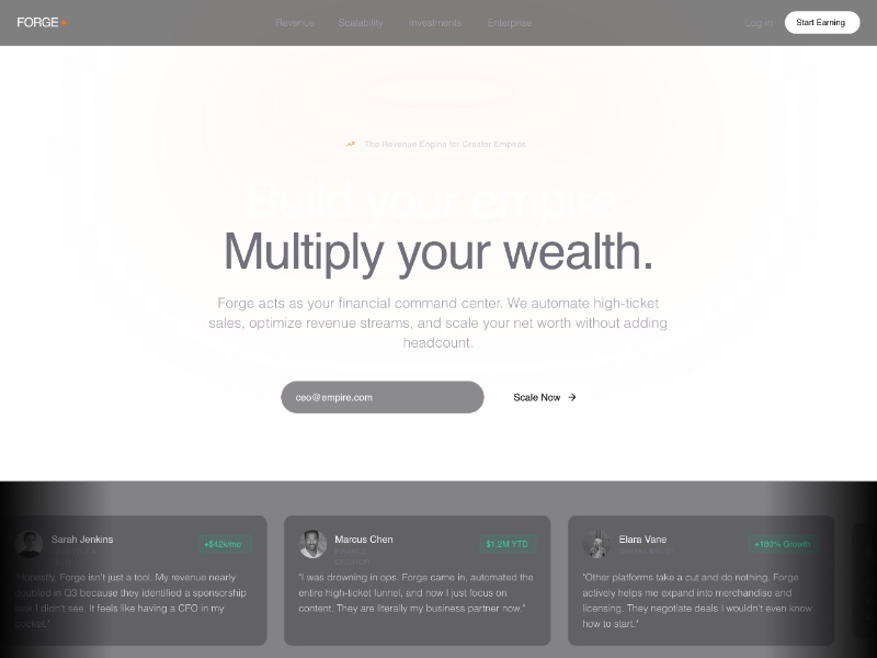 Preview for Creator Revenue Engine Landing Page Template