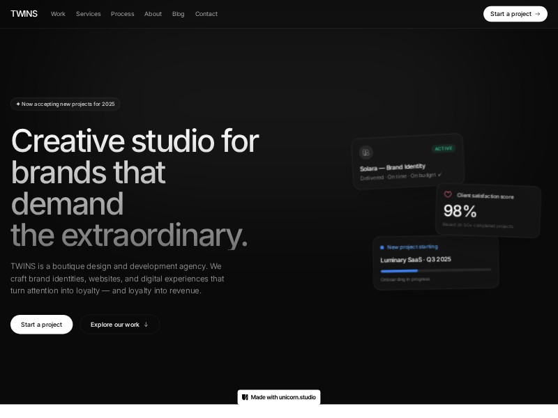 Preview for Creative Agency Landing Page Template