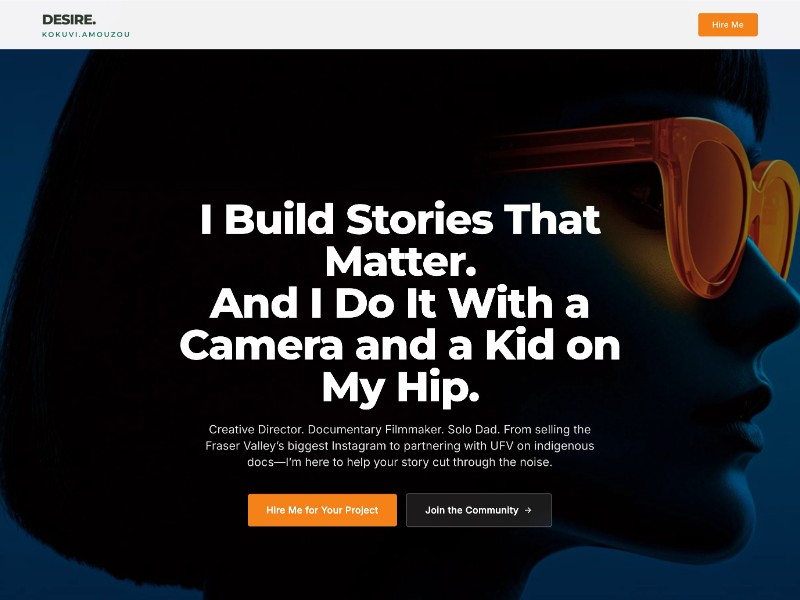 Preview for Creative Director Portfolio Landing Page Template