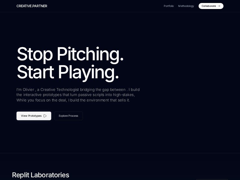 Preview for Creative Technologist Portfolio Landing Page Template