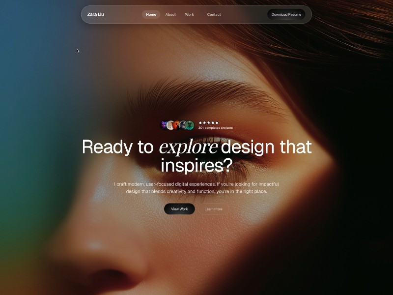 Preview for Creative Portfolio Landing Page Template
