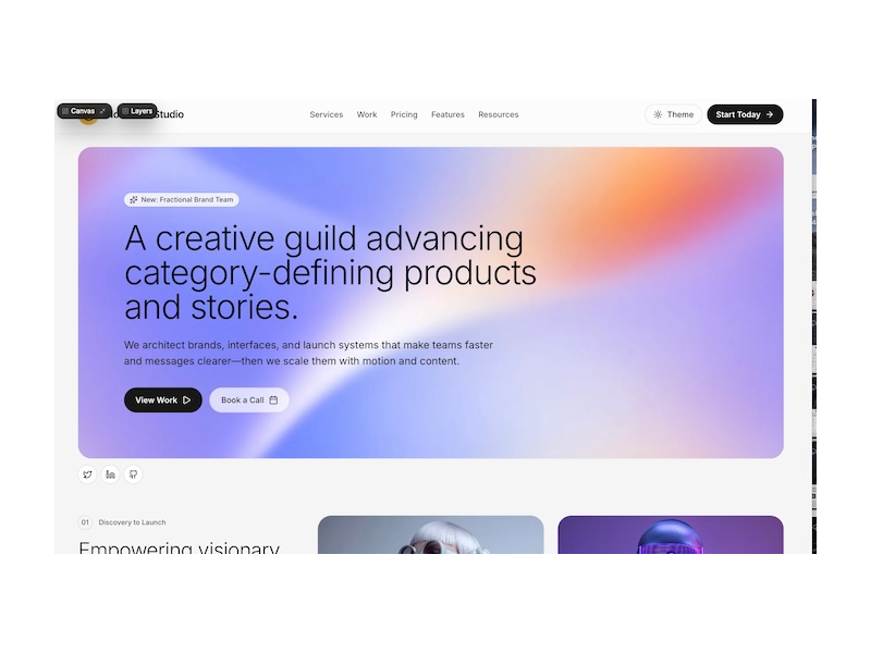 Preview for Creative Studio Landing Page Template