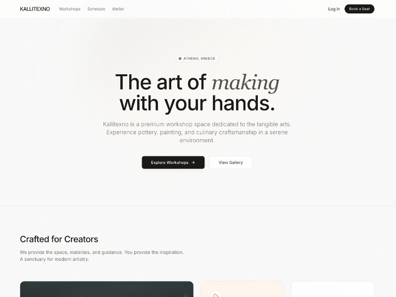 Preview for Creative Workshops Landing Page Template