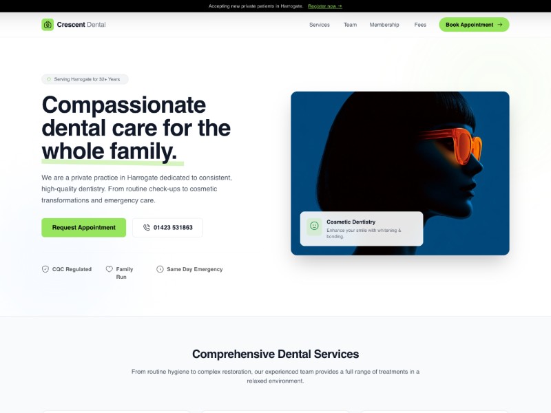 Preview for Dental Clinic Landing Page Template