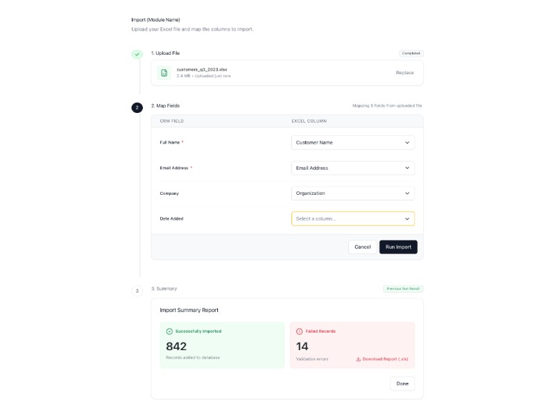 Preview for CRM Import Flow UI Template