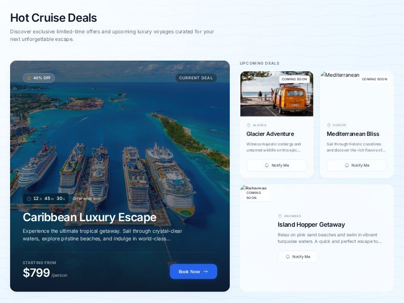 Preview for Cruise Deals Landing Page Template