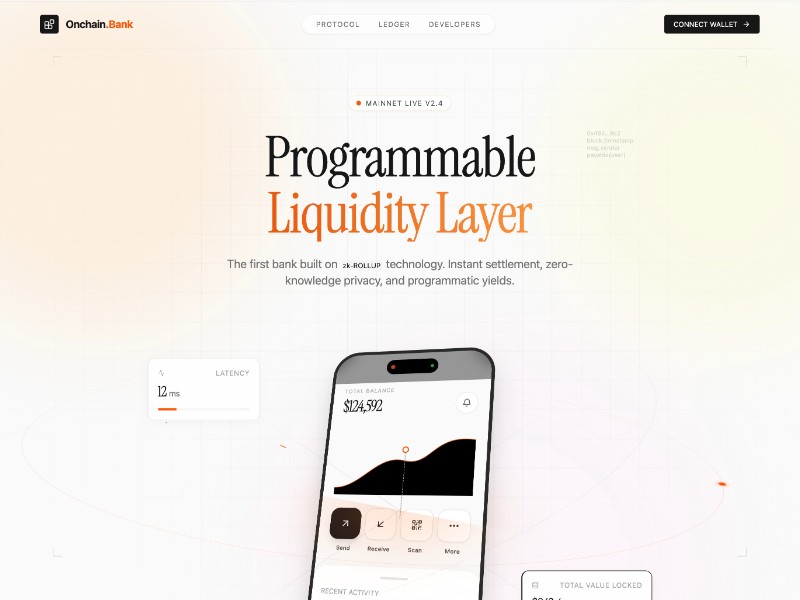 Preview for Crypto Banking Hero Landing Page Template
