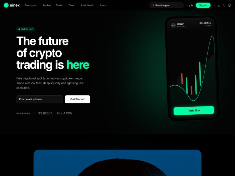 Preview for Crypto Exchange Landing Page Template - home
