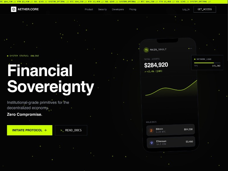 Preview for Crypto DeFi Landing Page Template