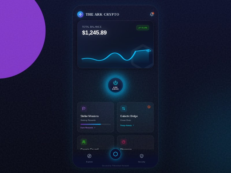 Preview for Crypto Mobile Dashboard UI Template