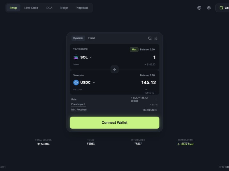 Preview for Crypto Swap DEX Interface Template