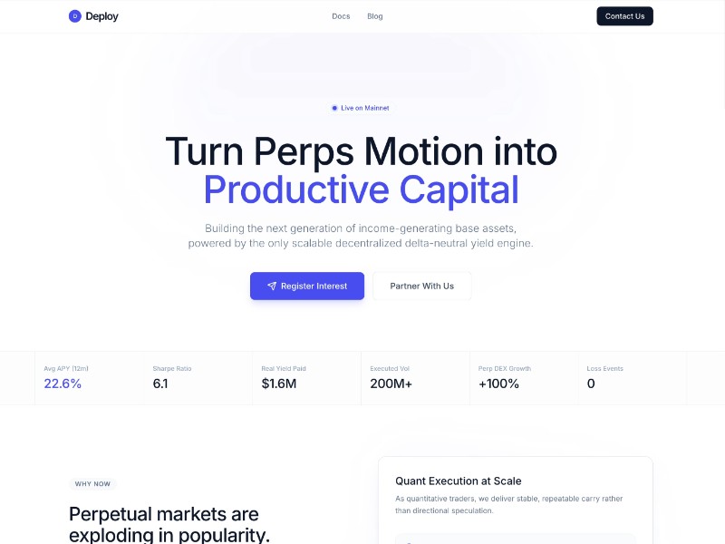 Preview for Crypto Yield Landing Page Template