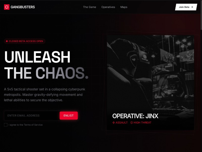 Preview for Cyberpunk Game Landing Page Template
