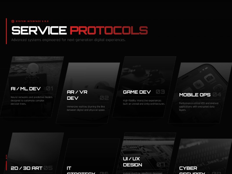 Preview for Cyberpunk Studio Interface Landing Page Template