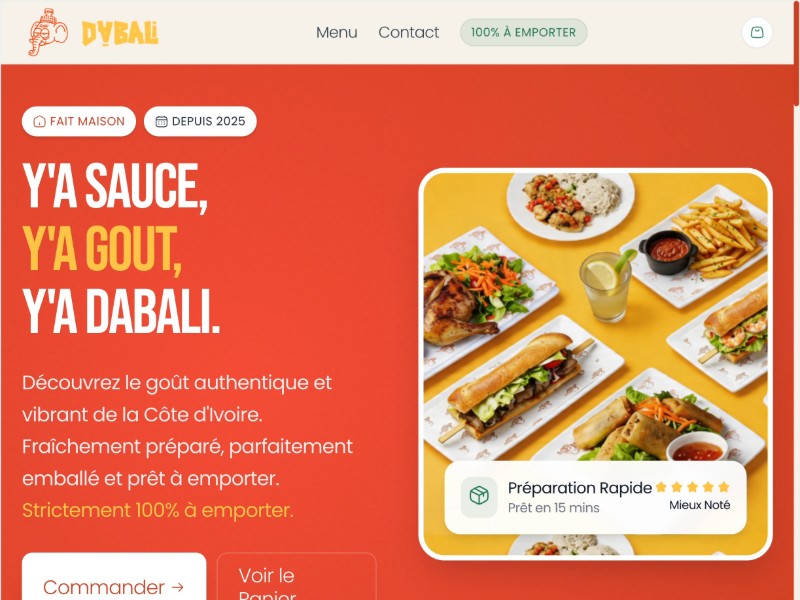 Preview for Authentic Ivorian Cuisine Restaurant Template