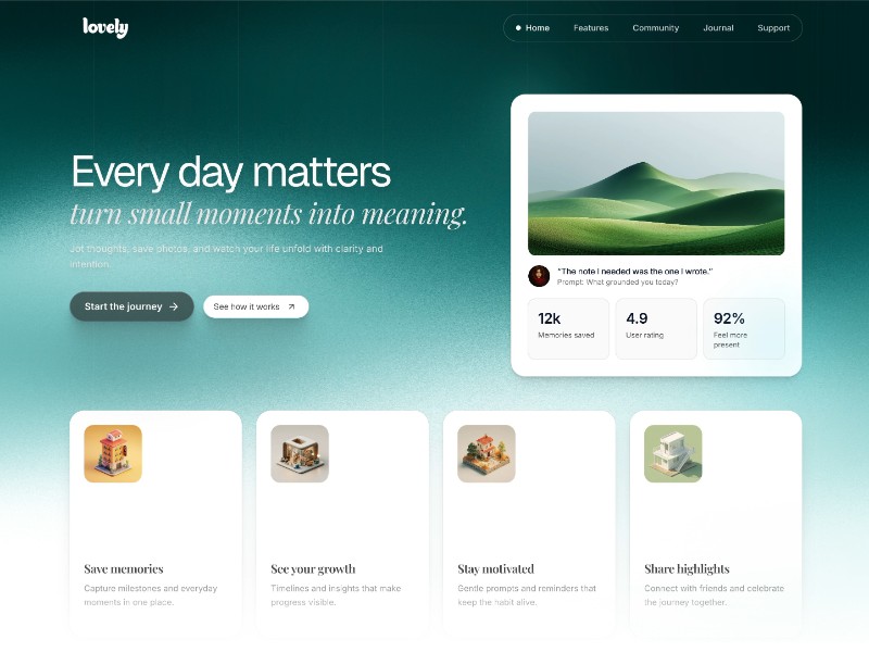 Preview for Atlas Daily Journal Landing Page Template