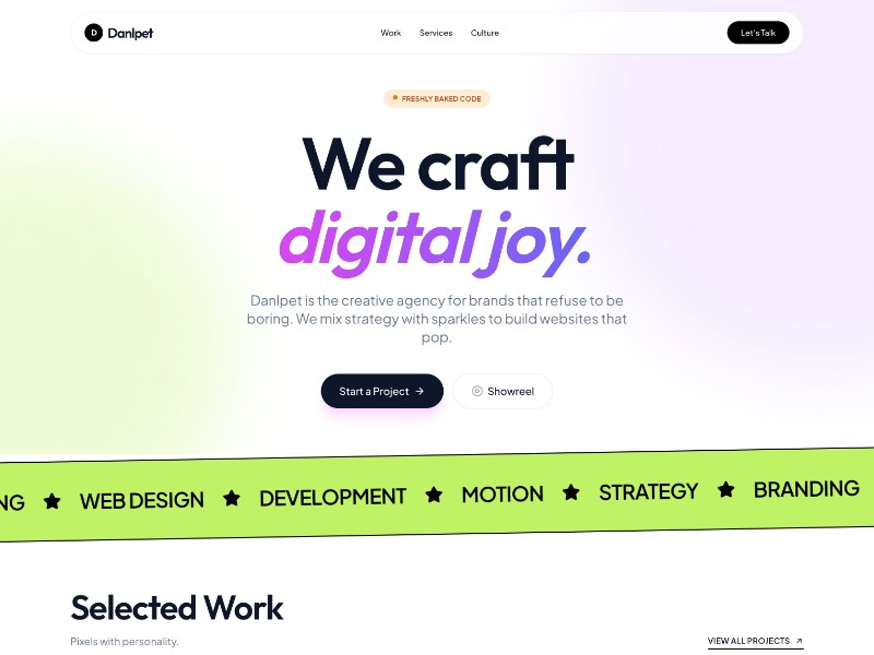 Preview for Danlpet Digital Agency Landing Page Template