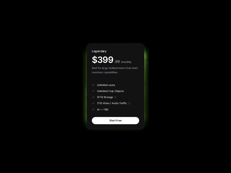 Preview for Pricing Card Template