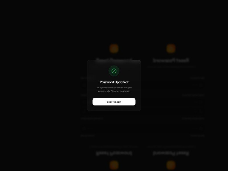 Preview for Dark UI Reset Password Page Template