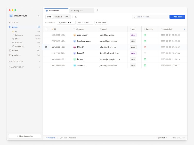 Preview for Database Studio UI Template