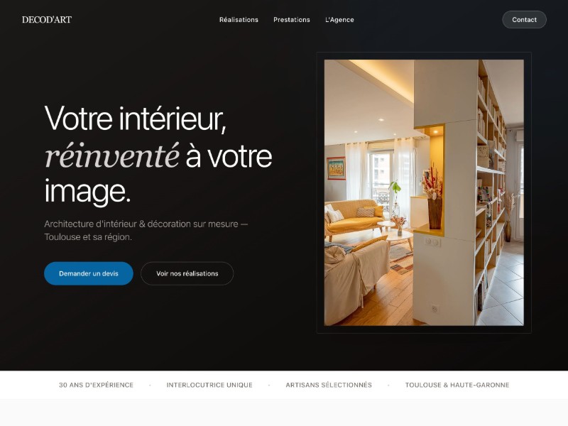 Preview for Luxury Interior Design & Architecture Landing Page Template