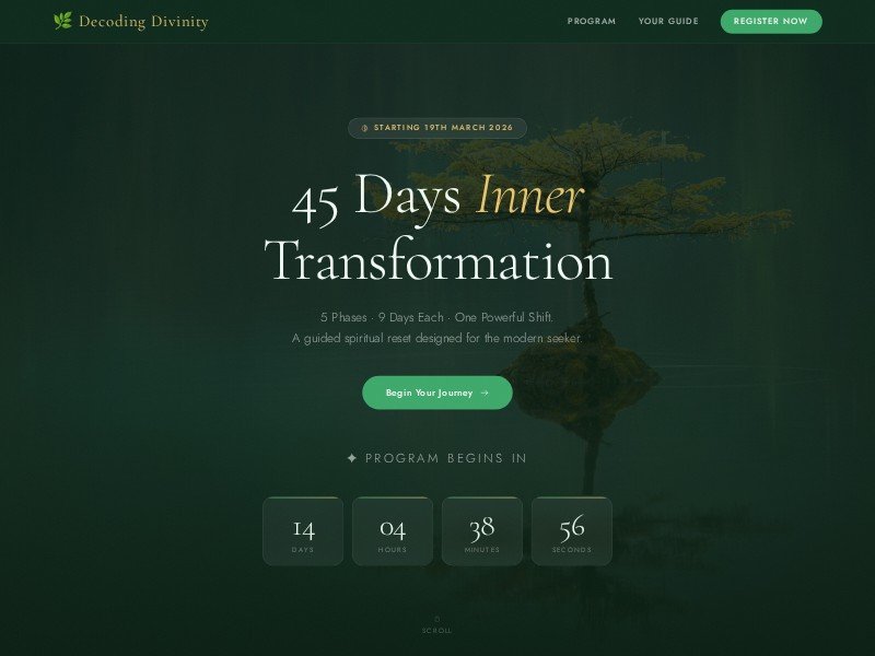 Preview for Spiritual Retreat Landing Page Template