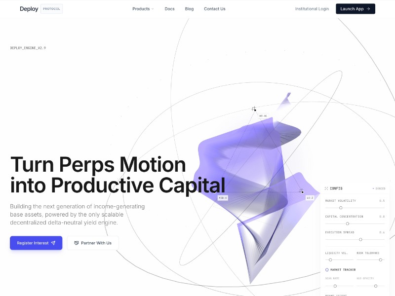 Preview for DeFi Yield Finance Landing Page Template