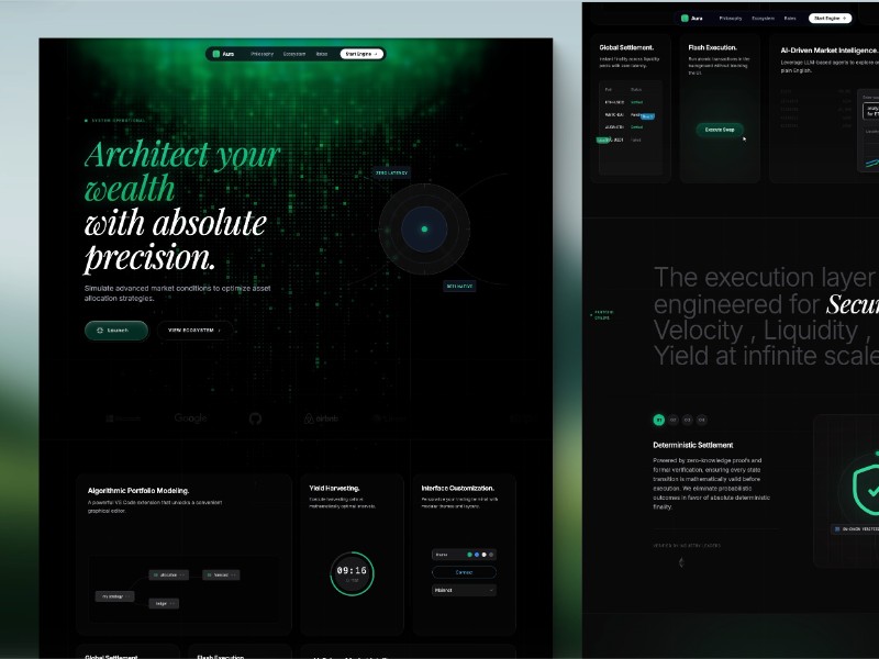 Preview for DeFi Financial Protocol Landing Page Template