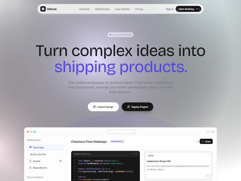 Preview for Deluxe Digital Product Landing Page Template