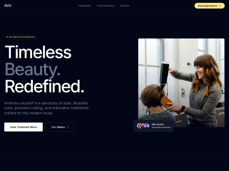 Preview for Luxury Ladies Salon Landing Page Template