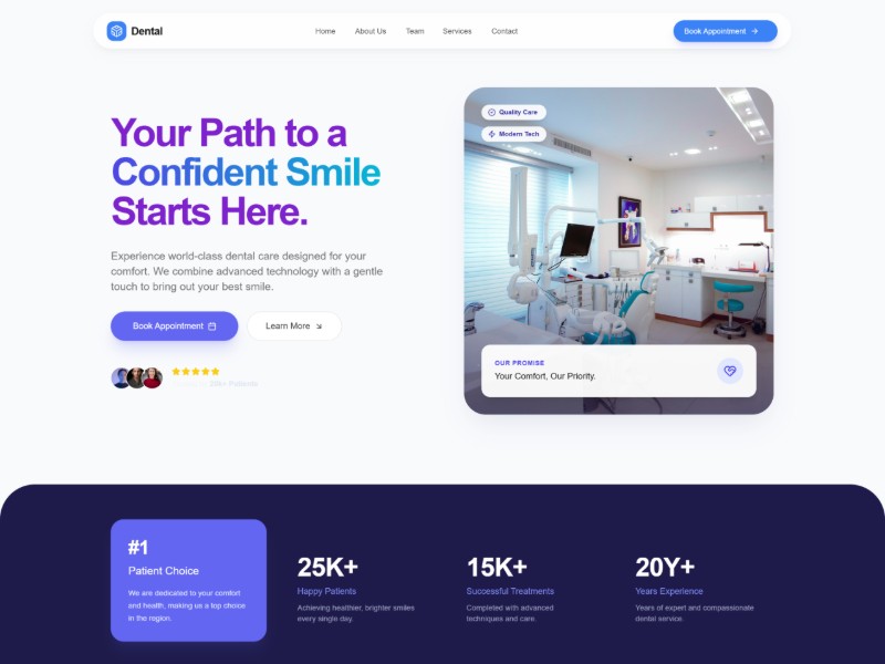 Preview for Dental Clinic Landing Page Template