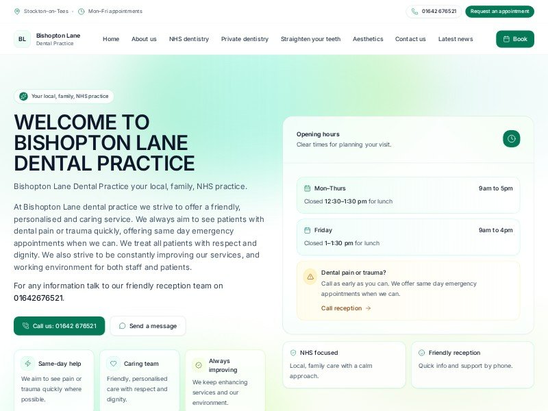 Preview for Dental Practice Landing Page Template