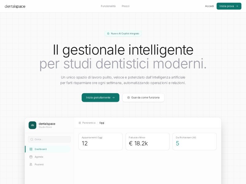 Preview for Dental SaaS Landing Page Template