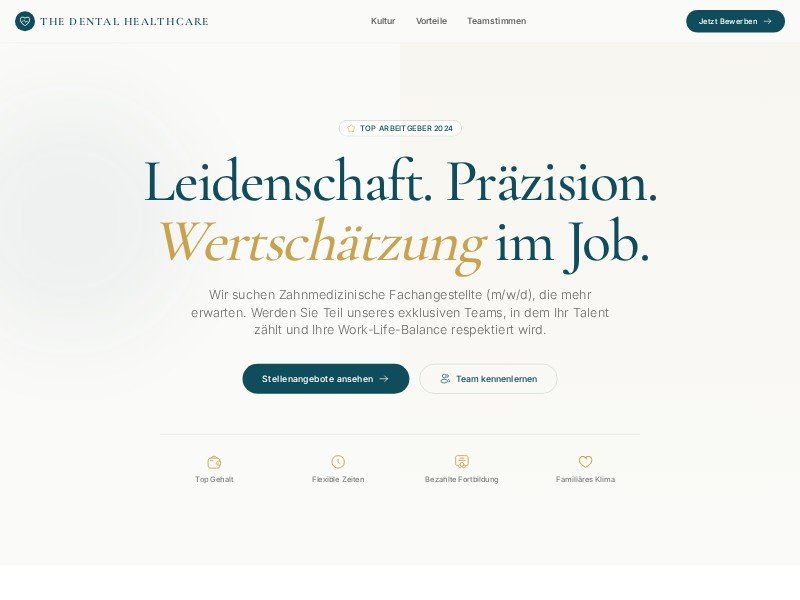 Preview for Dental Career Landing Page Template