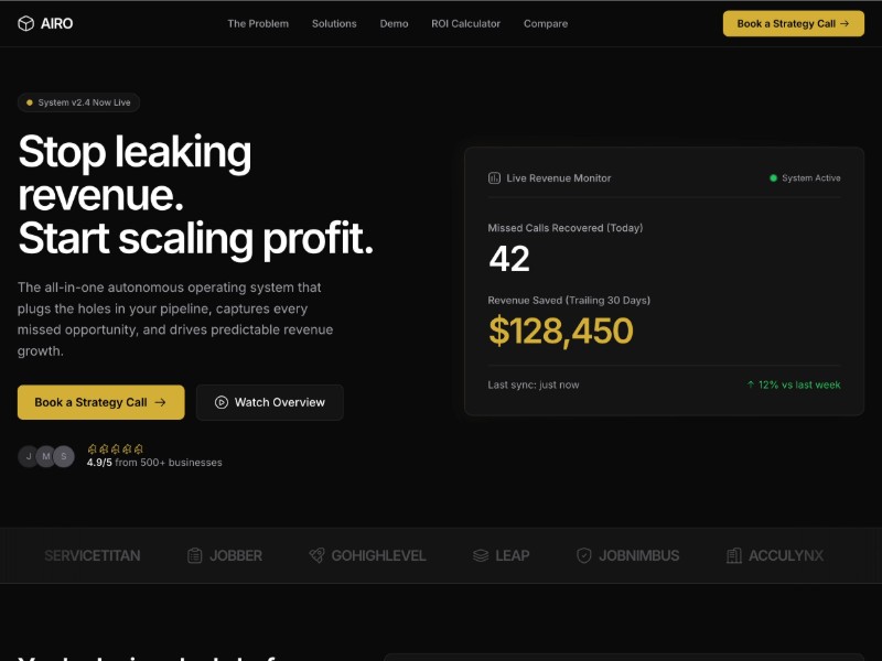 Preview for AI SaaS Landing Page Template
