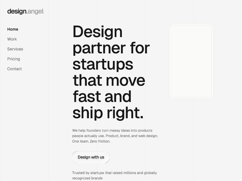 Preview for Startup Design Agency Landing Page Template