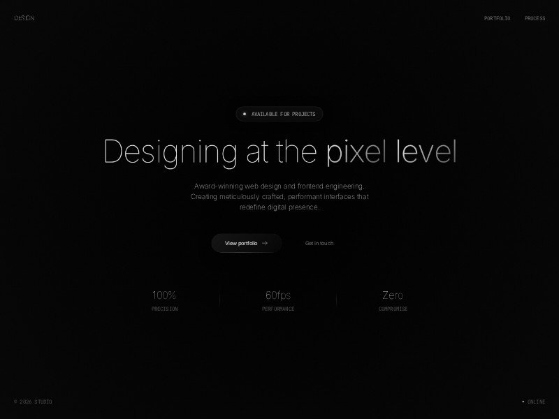 Preview for Designer Studio SaaS Landing Page Template