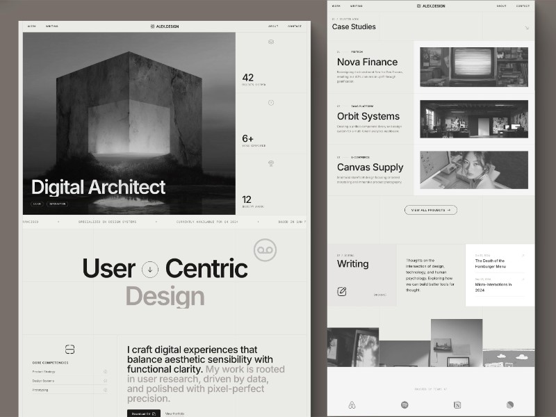 Preview for Product Designer Portfolio Website Template
