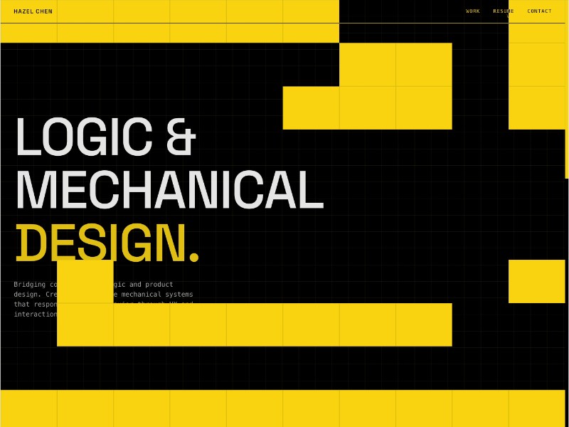 Preview for Brutalist UX Portfolio Website Template