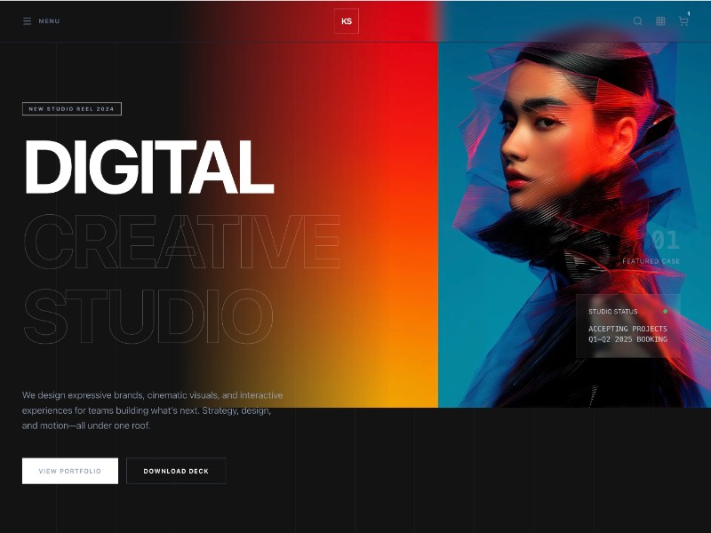 Preview for Digital Creative Studio Landing Page Template
