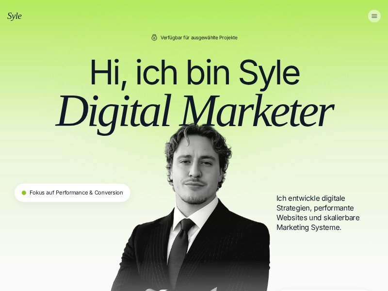 Preview for Digital Marketing Portfolio Landing Page Template