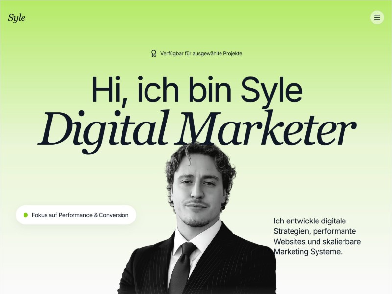 Preview for Digital Marketing Portfolio Landing Page Template